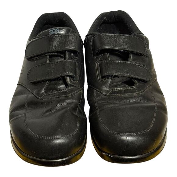 SAS Time Out Black Leather Strap Comfort Shoes Men's Size 13 Orthopedic Walking - Picture 3 of 8